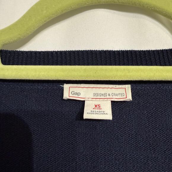 Gap Navy Striped Oversized Sweater Sz XS - Picture 5 of 11